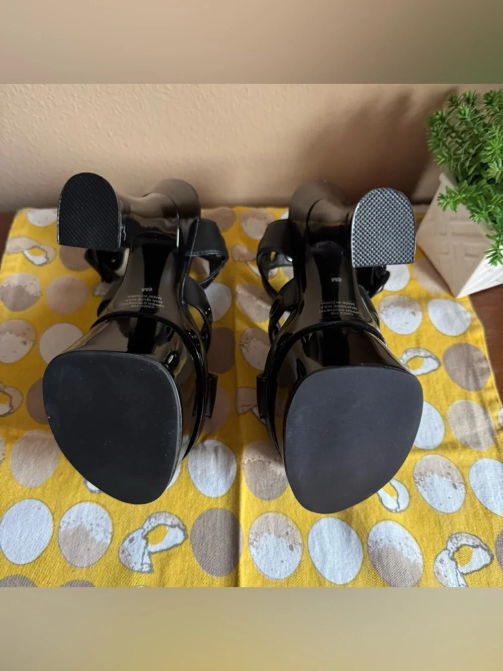 Dolls Kill Current Mood black grommet platform heels size 6 - Picture 13 of 16